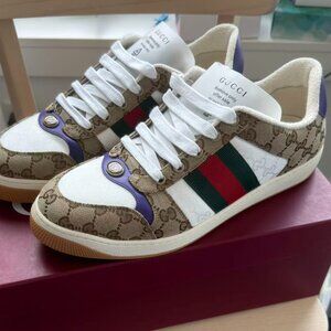 Gucci Screener Sneaker 'Beige Purple'